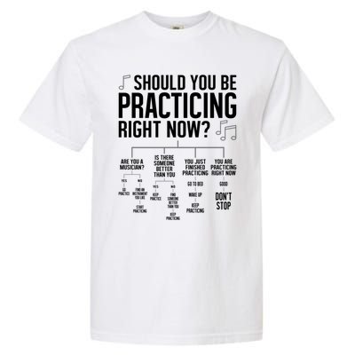 Schould You Be Practicing For Marching Band Or Orchestra Cute Gift Garment-Dyed Heavyweight T-Shirt