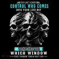 Skull You CanT Always Control Who Comes Into Your Life Youth Performance Sprint T-Shirt