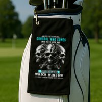 Skull You CanT Always Control Who Comes Into Your Life Golf Towel