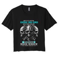 Skull You CanT Always Control Who Comes Into Your Life Crop Top