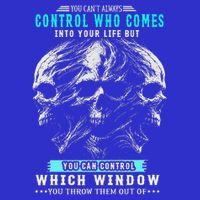 Skull You CanT Always Control Who Comes Into Your Life Full-Length Apron With Pockets