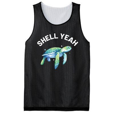 Shell Yeah Cute Tortoise Sea Turtle Lover Mesh Reversible Basketball Jersey Tank