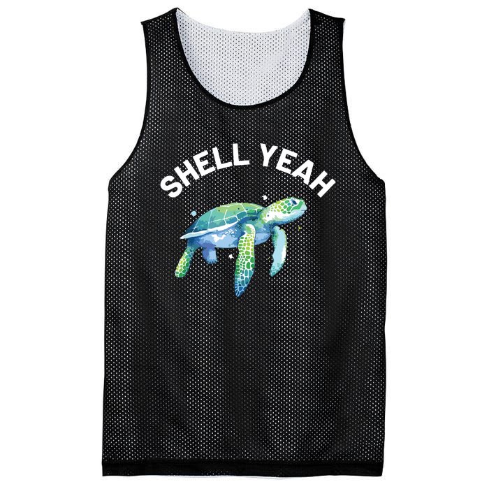 Shell Yeah Cute Tortoise Sea Turtle Lover Mesh Reversible Basketball Jersey Tank