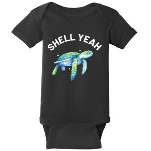 Shell Yeah Cute Tortoise Sea Turtle Lover Baby Bodysuit