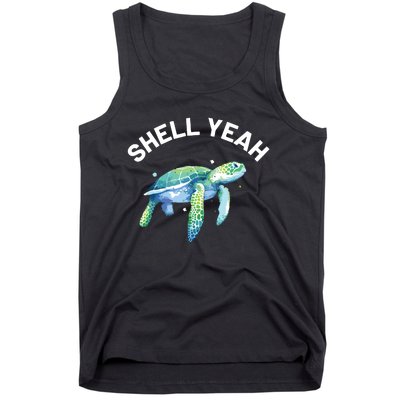 Shell Yeah Cute Tortoise Sea Turtle Lover Tank Top