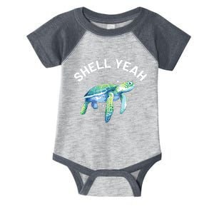 Shell Yeah Cute Tortoise Sea Turtle Lover Infant Baby Jersey Bodysuit