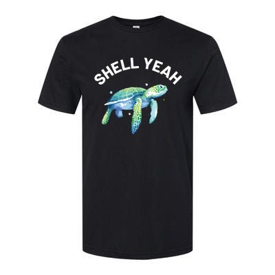 Shell Yeah Cute Tortoise Sea Turtle Lover Softstyle CVC T-Shirt