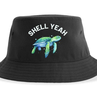 Shell Yeah - Cute Tortoise & Sea Turtle Lover Sustainable Bucket Hat