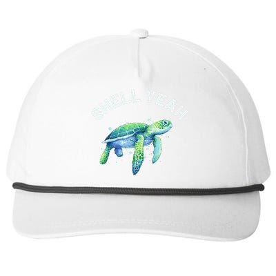 Shell Yeah - Cute Tortoise & Sea Turtle Lover Snapback Five-Panel Rope Hat