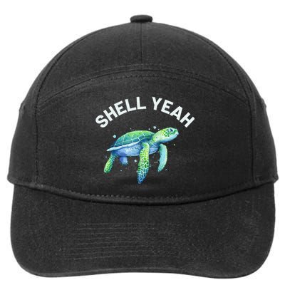 Shell Yeah - Cute Tortoise & Sea Turtle Lover 7-Panel Snapback Hat