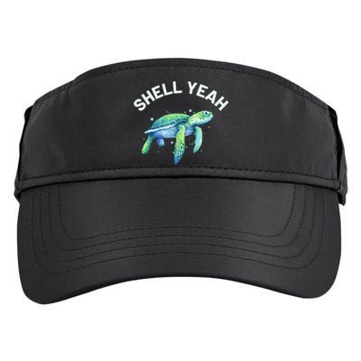 Shell Yeah - Cute Tortoise & Sea Turtle Lover Adult Drive Performance Visor