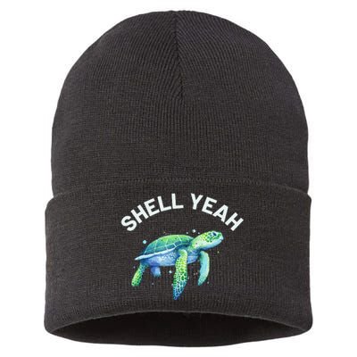 Shell Yeah - Cute Tortoise & Sea Turtle Lover Sustainable Knit Beanie