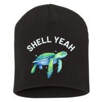 Shell Yeah - Cute Tortoise & Sea Turtle Lover Short Acrylic Beanie