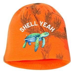 Shell Yeah - Cute Tortoise & Sea Turtle Lover Kati - Camo Knit Beanie