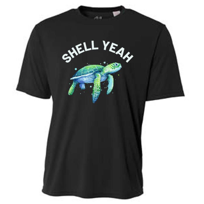 Shell Yeah Cute Tortoise & Sea Turtle Lover Cooling Performance Crew T-Shirt