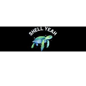 Shell Yeah Cute Tortoise & Sea Turtle Lover Bumper Sticker