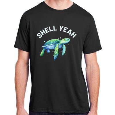 Shell Yeah Cute Tortoise & Sea Turtle Lover Adult ChromaSoft Performance T-Shirt