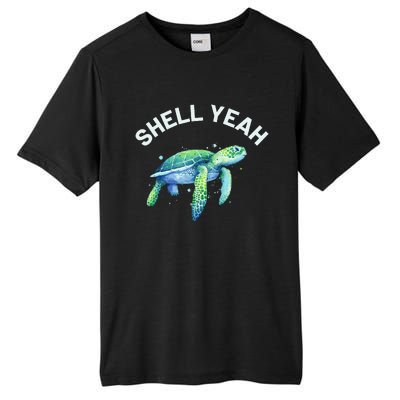 Shell Yeah Cute Tortoise & Sea Turtle Lover Tall Fusion ChromaSoft Performance T-Shirt