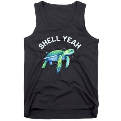 Shell Yeah Cute Tortoise & Sea Turtle Lover Tank Top