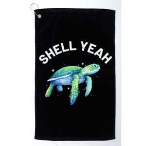 Shell Yeah Cute Tortoise & Sea Turtle Lover Platinum Collection Golf Towel