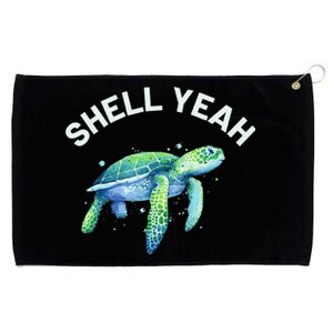 Shell Yeah Cute Tortoise & Sea Turtle Lover Grommeted Golf Towel