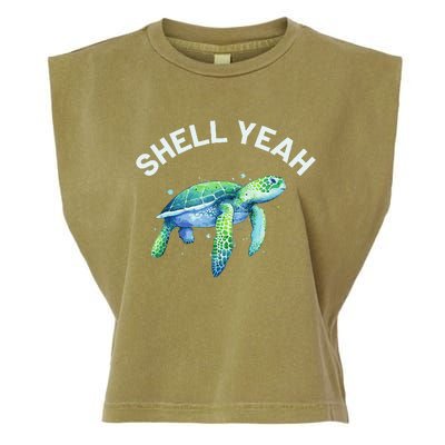 Shell Yeah Cute Tortoise & Sea Turtle Lover Garment-Dyed Women's Muscle Tee