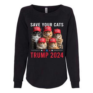 Save Your Cats Vote For Trump Red Hat 24 Election Trump 2024 Womens California Wash Sweatshirt