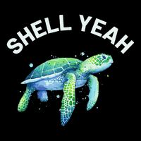 Shell Yeah Cute Tortoise & Sea Turtle Lover Flexfit Unipanel Trucker Cap