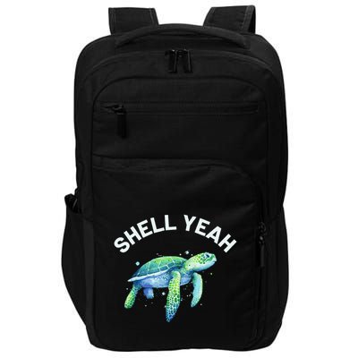 Shell Yeah Cute Tortoise & Sea Turtle Lover Impact Tech Backpack