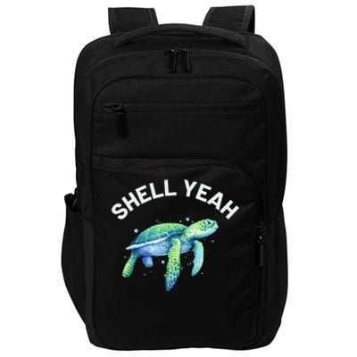 Shell Yeah Cute Tortoise & Sea Turtle Lover Impact Tech Backpack