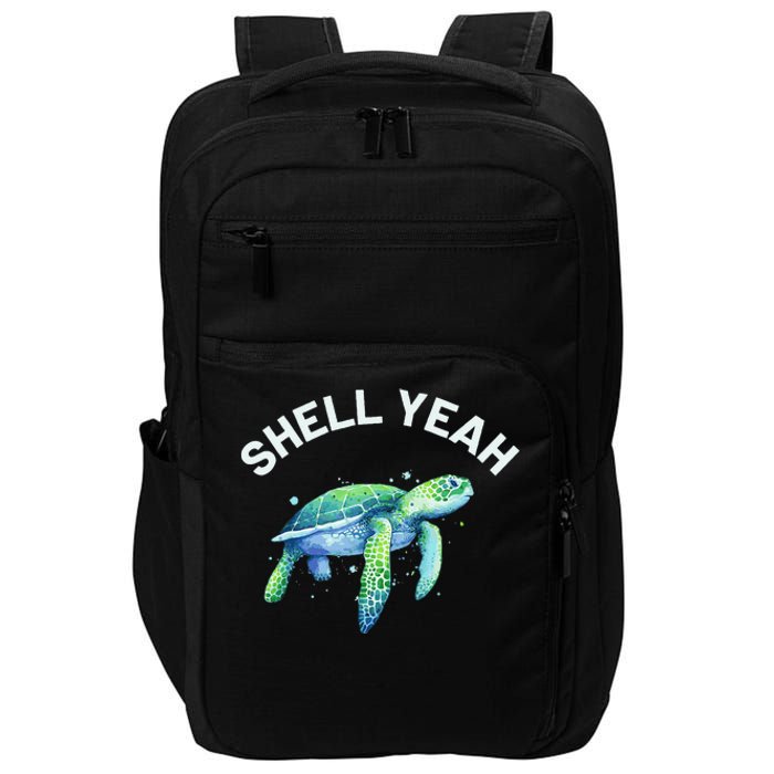 Shell Yeah Cute Tortoise & Sea Turtle Lover Impact Tech Backpack