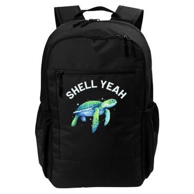 Shell Yeah Cute Tortoise & Sea Turtle Lover Daily Commute Backpack