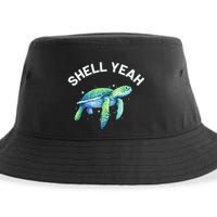 Shell Yeah Cute Tortoise & Sea Turtle Lover Sustainable Bucket Hat