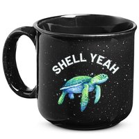 Shell Yeah Cute Tortoise & Sea Turtle Lover 15oz Campfire Ceramic Mug