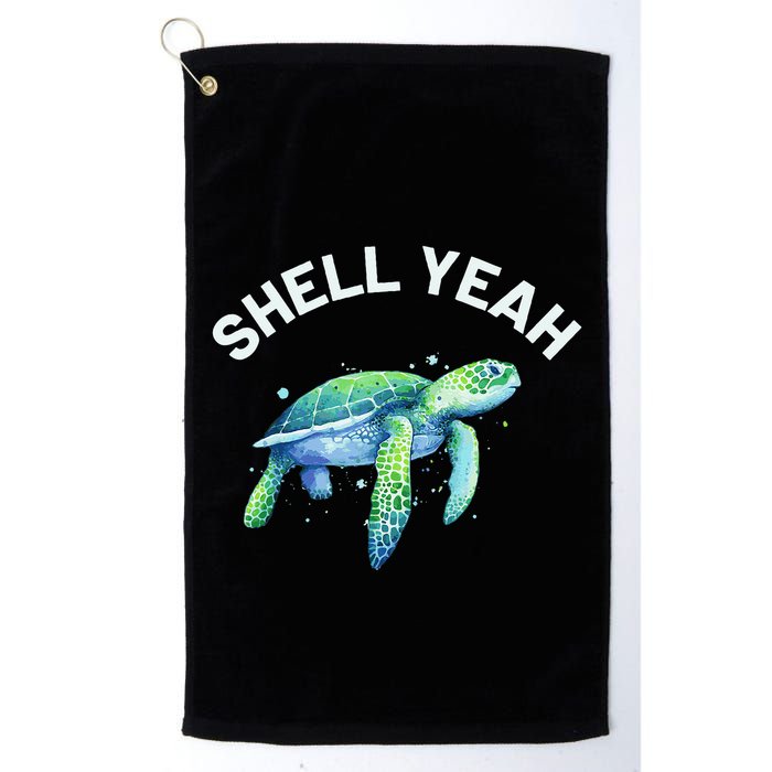 Shell Yeah Cute Tortoise & Sea Turtle Lover Golf Towel