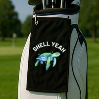 Shell Yeah Cute Tortoise & Sea Turtle Lover Golf Towel