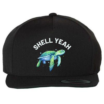 Shell Yeah Cute Tortoise & Sea Turtle Lover Wool Snapback Cap