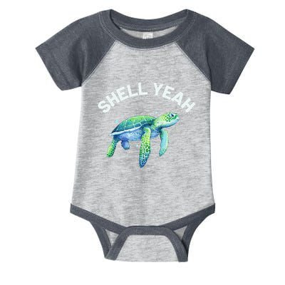 Shell Yeah Cute Tortoise & Sea Turtle Lover Infant Baby Jersey Bodysuit