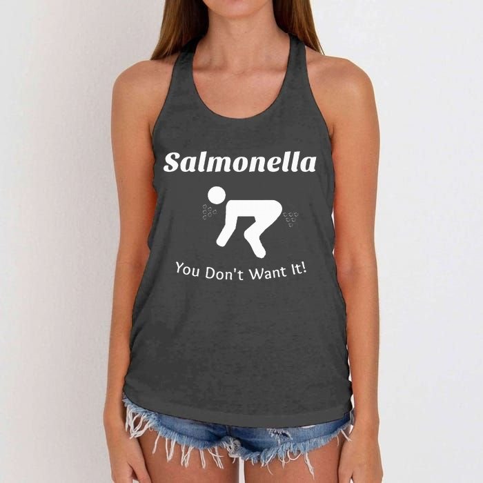 Salmonella You DonT Want It Women's Knotted Racerback Tank