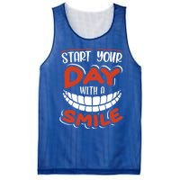 Start Your Day With A Smile Meaningful Gift Dental Assisting Gift Mesh Reversible Basketball Jersey Tank