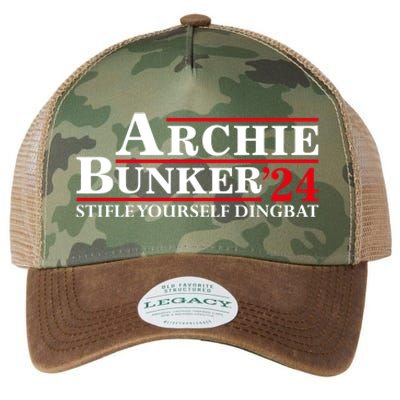 Stifle Yourself Dingbat Archie Bunker 2024 Legacy Tie Dye Trucker Hat