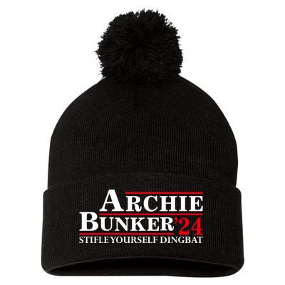 Stifle Yourself Dingbat Archie Bunker 2024 Pom Pom 12in Knit Beanie