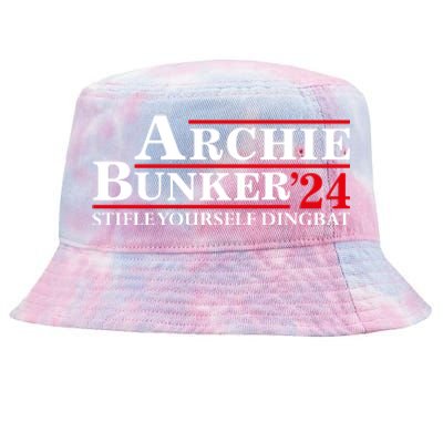 Stifle Yourself Dingbat Archie Bunker 2024 Tie-Dyed Bucket Hat