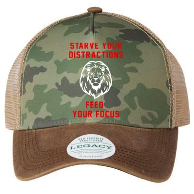 Starve Your Distractions Feed Your Focus Legacy Tie Dye Trucker Hat