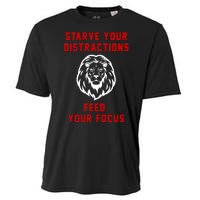 Starve Your Distractions Feed Your Focus Cooling Performance Crew T-Shirt