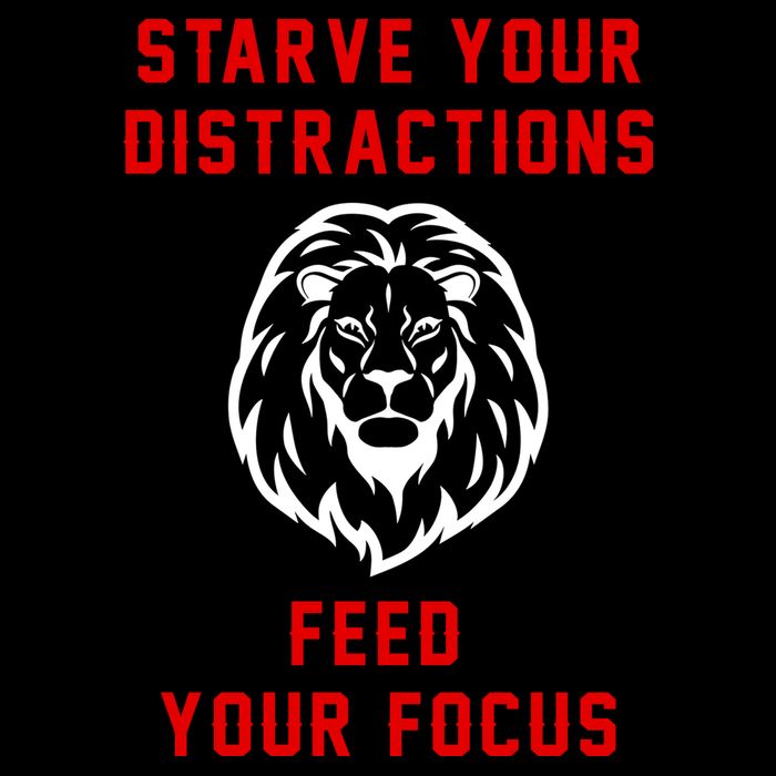 Starve Your Distractions Feed Your Focus Impact Tech Backpack