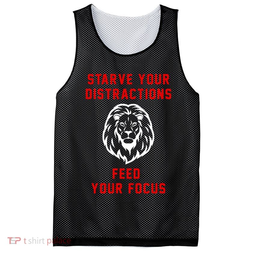 Starve Your Distractions Feed Your Focus Mesh Reversible Basketball Jersey Tank