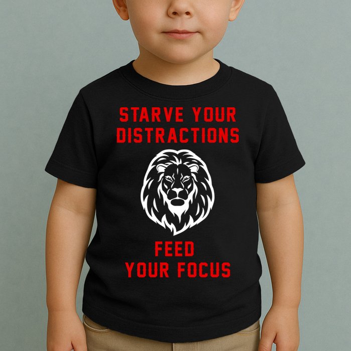 Starve Your Distractions Feed Your Focus Toddler T-Shirt
