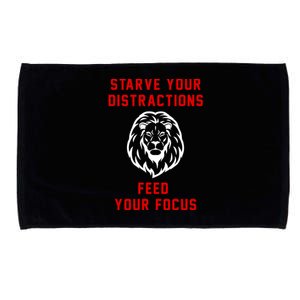 Starve Your Distractions Feed Your Focus Microfiber Hand Towel