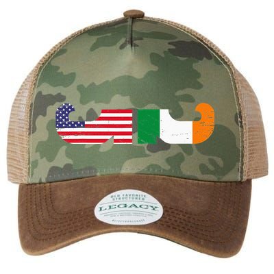 Show Your Dual Pride Irish American flags St Patrick's Day Legacy Tie Dye Trucker Hat